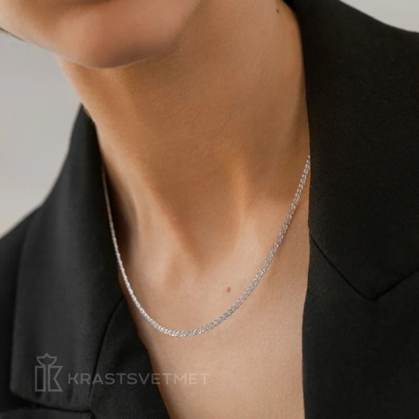 Цепь из серебра 925, плетение «Нонна»